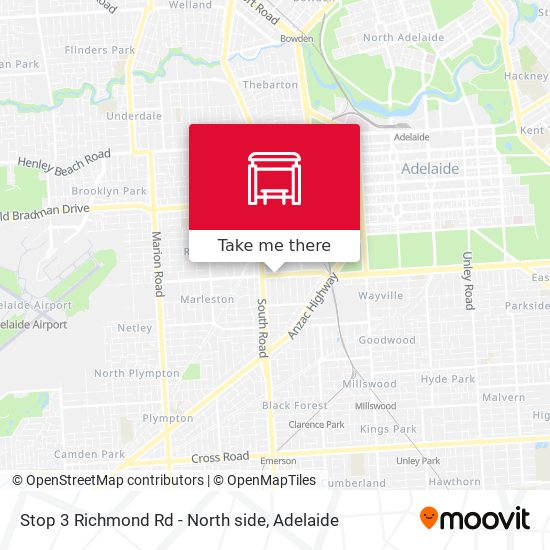 Stop 3 Richmond Rd - North side map