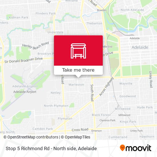 Stop 5 Richmond Rd - North side map