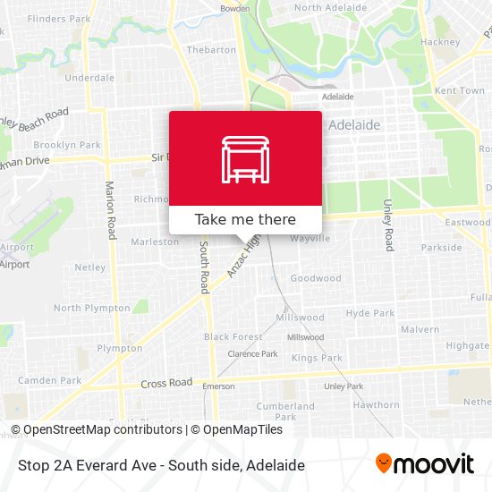 Stop 2A Everard Ave - South side map