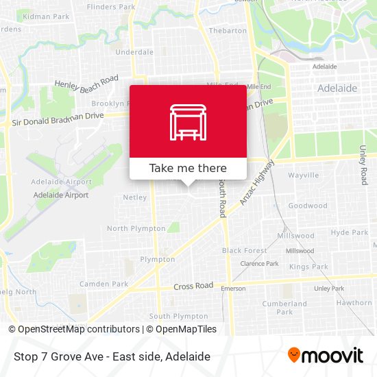 Stop 7 Grove Ave - East side map