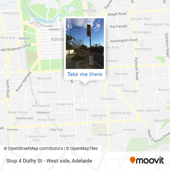Stop 4 Duthy St - West side map