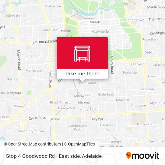 Stop 4 Goodwood Rd - East side map