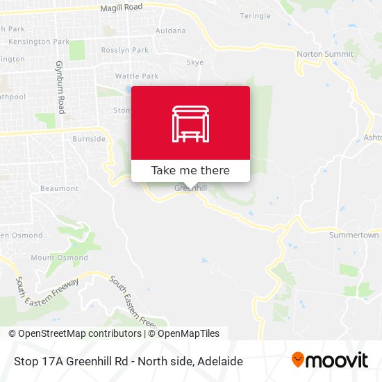 Stop 17A Greenhill Rd - North side map