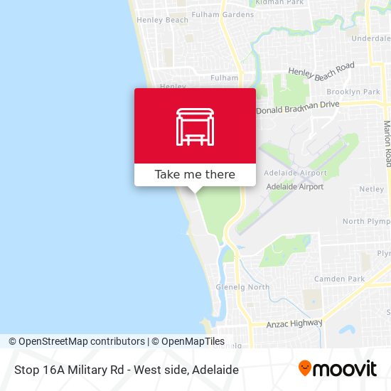 Stop 16A Military Rd - West side map