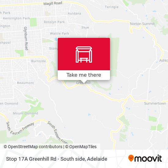 Stop 17A Greenhill Rd - South side map
