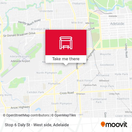 Stop 6 Daly St - West side map