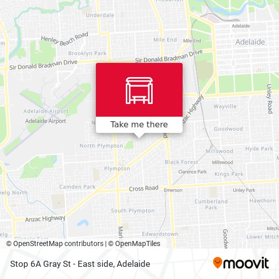 Stop 6A Gray St - East side map