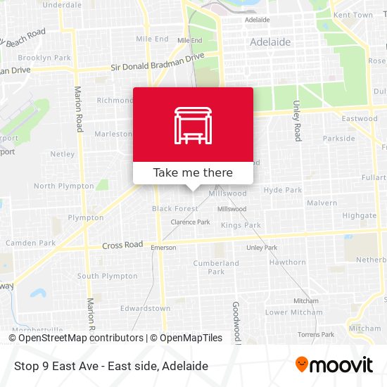 Stop 9 East Ave - East side map