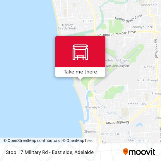 Stop 17 Military Rd - East side map