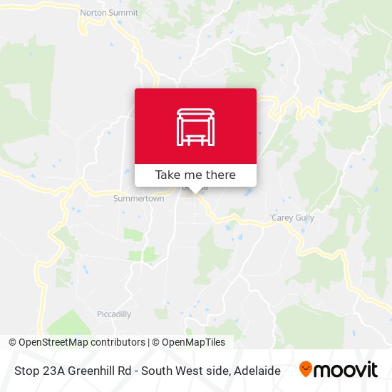 Stop 23A Greenhill Rd - South West side map