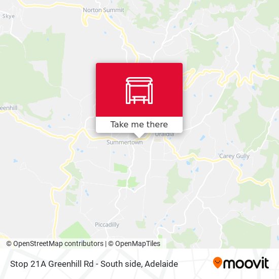 Stop 21A Greenhill Rd - South side map