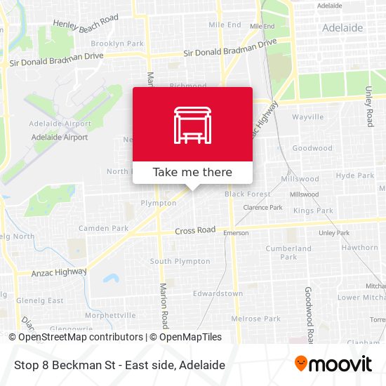 Stop 8 Beckman St - East side map