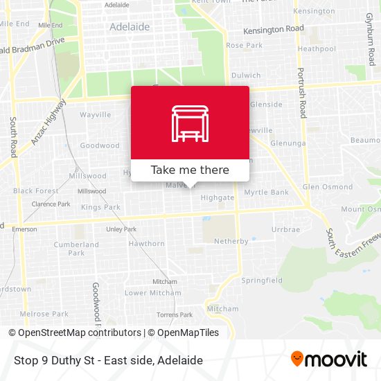 Stop 9 Duthy St - East side map