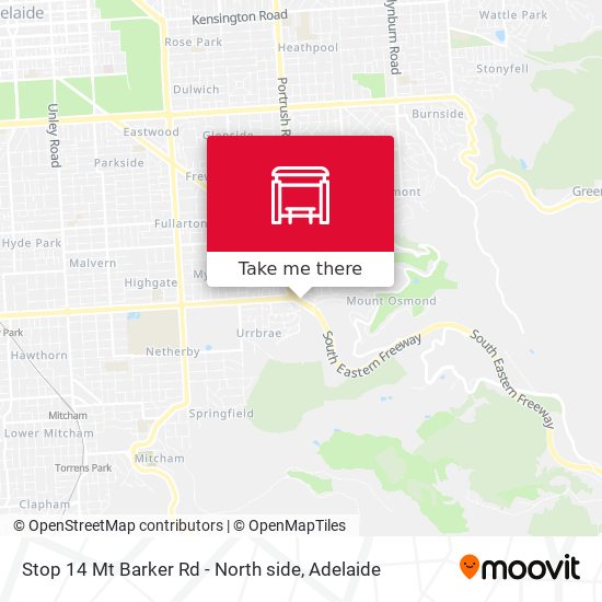 Mapa Stop 14 Mt Barker Rd - North side