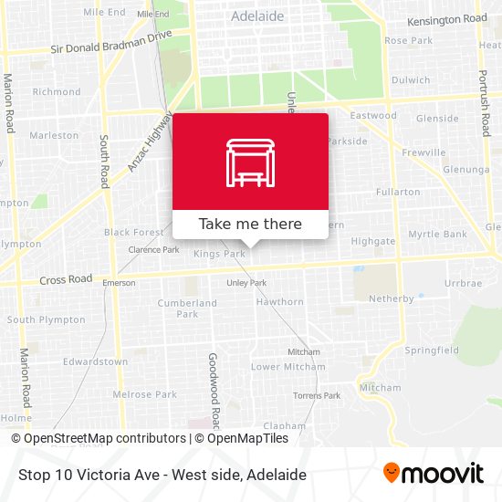 Stop 10 Victoria Ave - West side map
