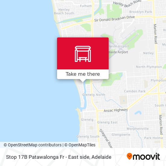 Stop 17B Patawalonga Fr - East side map