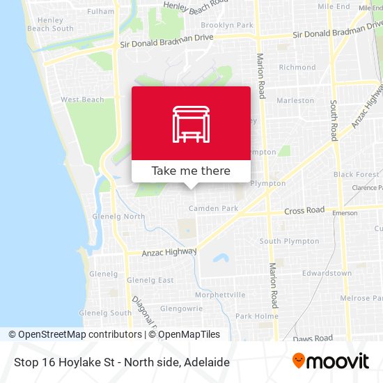 Stop 16 Hoylake St - North side map