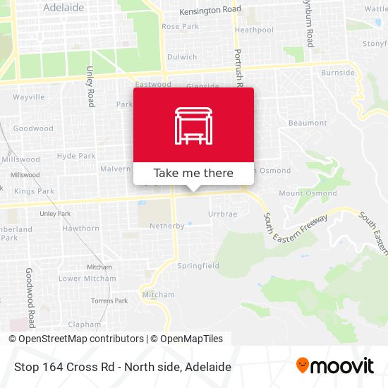 Stop 164 Cross Rd - North side map