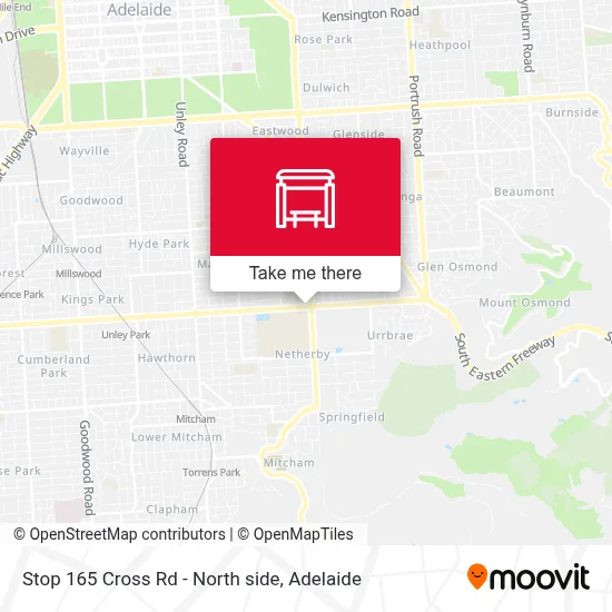 Mapa Stop 165 Cross Rd - North side