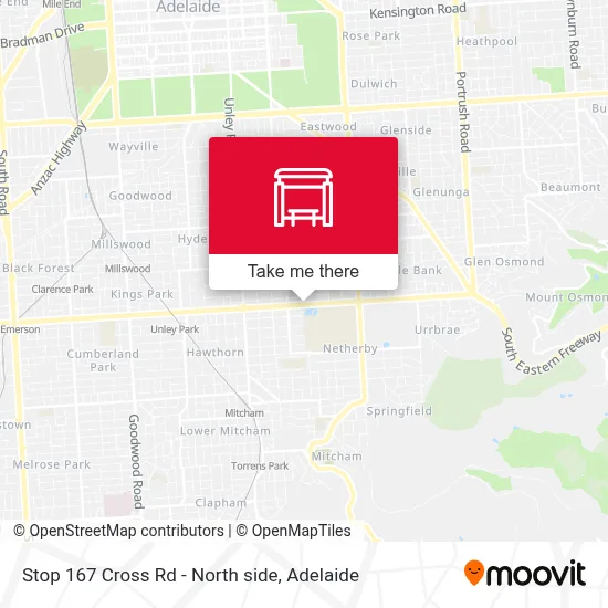 Mapa Stop 167 Cross Rd - North side
