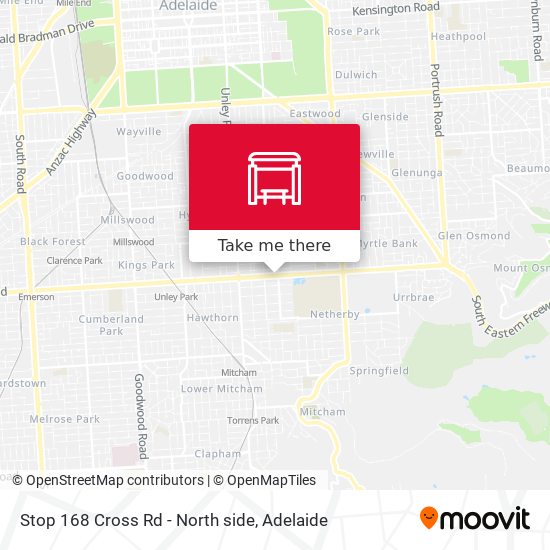 Stop 168 Cross Rd - North side map