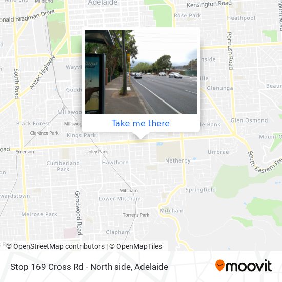 Stop 169 Cross Rd - North side map