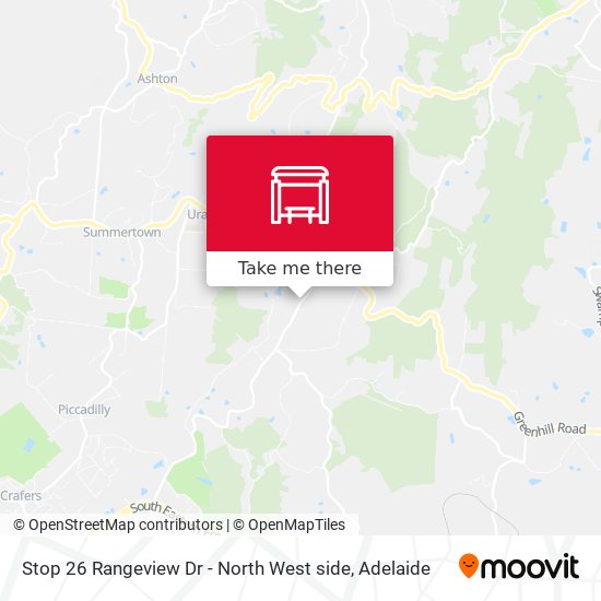 Stop 26 Rangeview Dr - North West side map