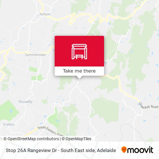 Stop 26A Rangeview Dr - South East side map