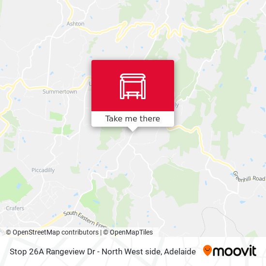 Stop 26A Rangeview Dr - North West side map