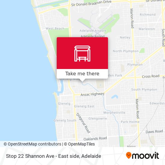 Stop 22 Shannon Ave - East side map