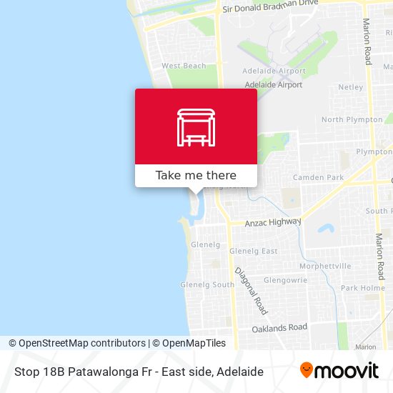 Stop 18B Patawalonga Fr - East side map