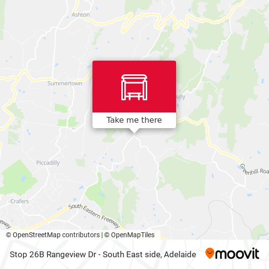 Stop 26B Rangeview Dr - South East side map