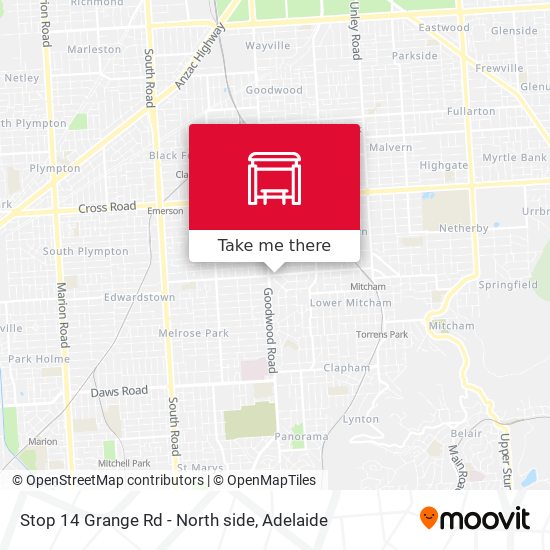 Mapa Stop 14 Grange Rd - North side