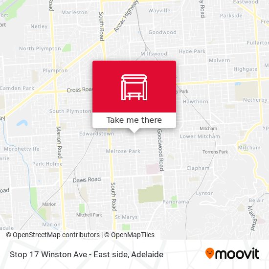 Stop 17 Winston Ave - East side map