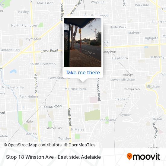 Stop 18 Winston Ave - East side map