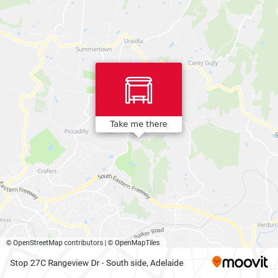 Stop 27C Rangeview Dr - South side map