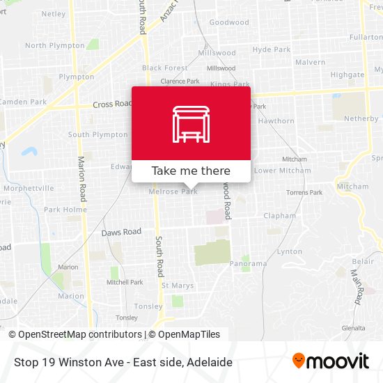 Mapa Stop 19 Winston Ave - East side