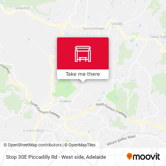 Stop 30E Piccadilly Rd - West side map