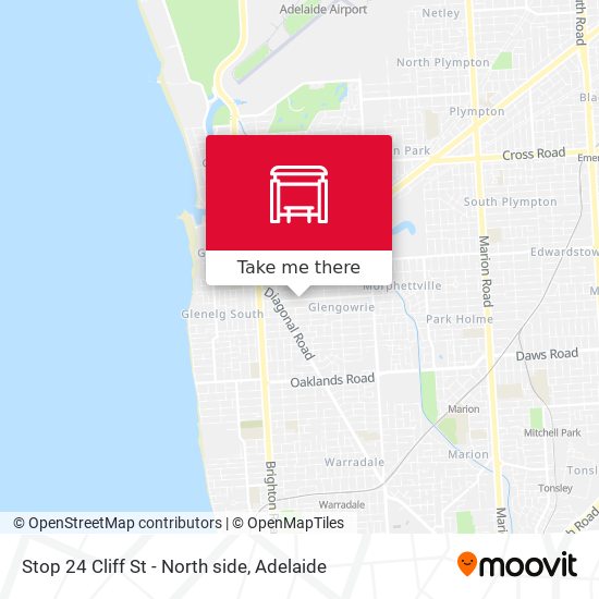 Stop 24 Cliff St - North side map