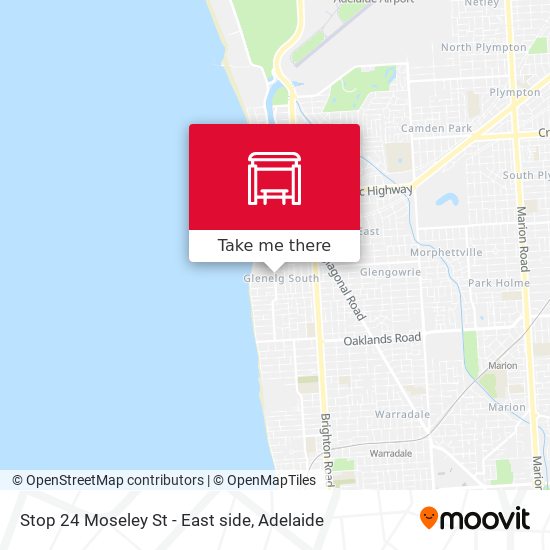 Stop 24 Moseley St - East side map