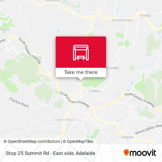 Stop 25 Summit Rd - East side map