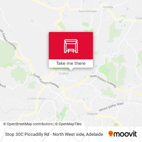 Stop 30C Piccadilly Rd - North West side map