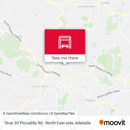 Stop 30 Piccadilly Rd - North East side map