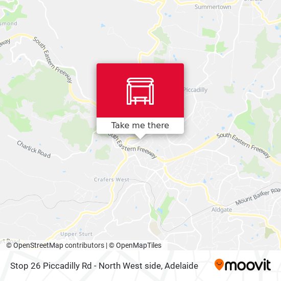 Stop 26 Piccadilly Rd - North West side map