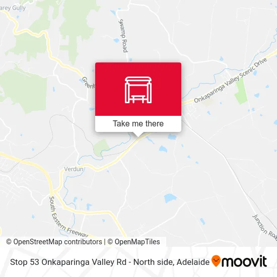 Mapa Stop 53 Onkaparinga Valley Rd - North side