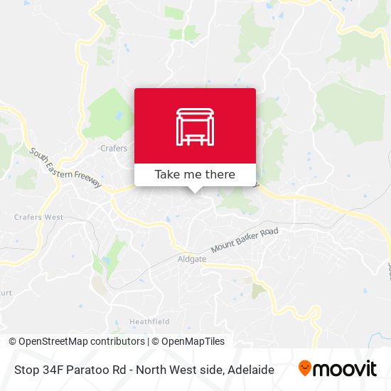 Stop 34F Paratoo Rd - North West side map