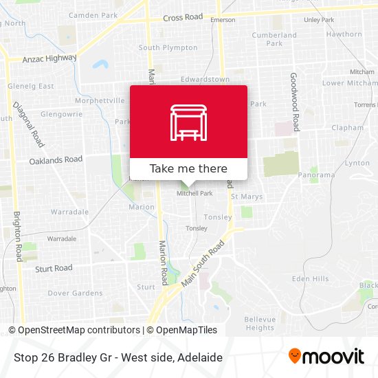 Mapa Stop 26 Bradley Gr - West side