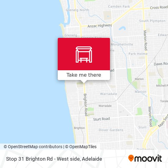 Mapa Stop 31 Brighton Rd - West side