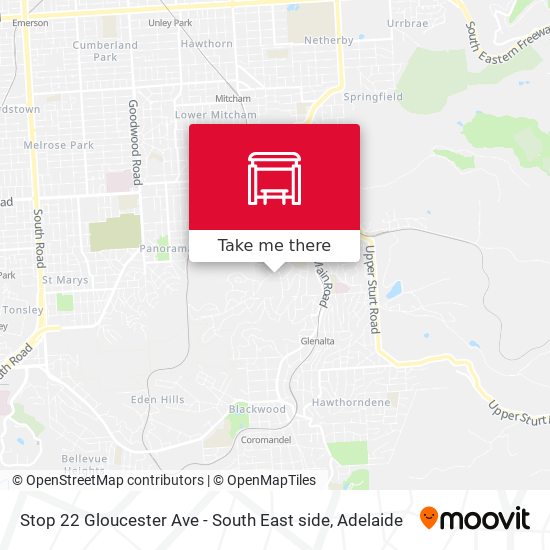 Stop 22 Gloucester Ave - South East side map