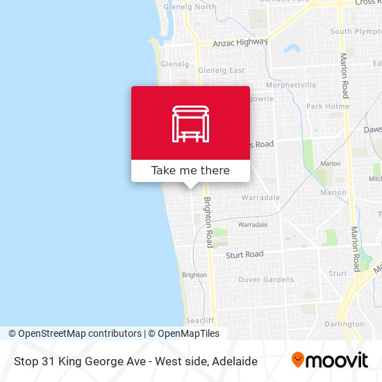 Stop 31 King George Ave - West side map